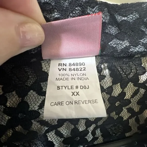 Vintage Tudor Court Womens Open Front Lace Jacket Size 2XL Sheer Fairy Black - Picture 3 of 5